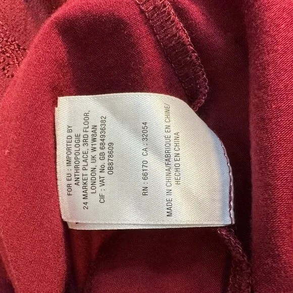 Anthroplogie Vanessa Virginia Embroidered Button‎ Tie Knot Top S - Picture 6 of 7